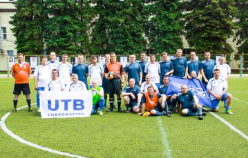 The companionable football match between the corporation Ukrtransbud and LLC YUTEM